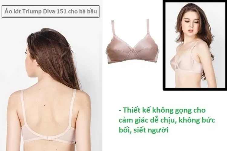 Áo ngực cho bà bầu triumph Diva 151 không gọng – loại áo giúp chăm sóc sức khỏe bà bầu hoàn hảo