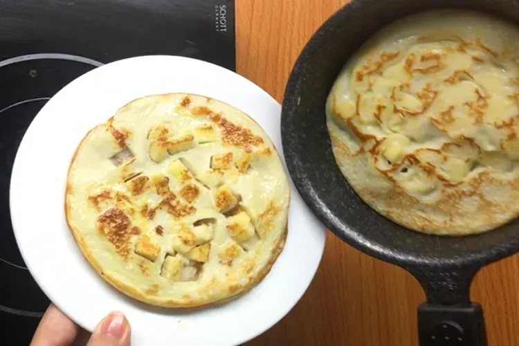 Bánh cho bà bầu ăn sáng cực dễ làm – pancake táo