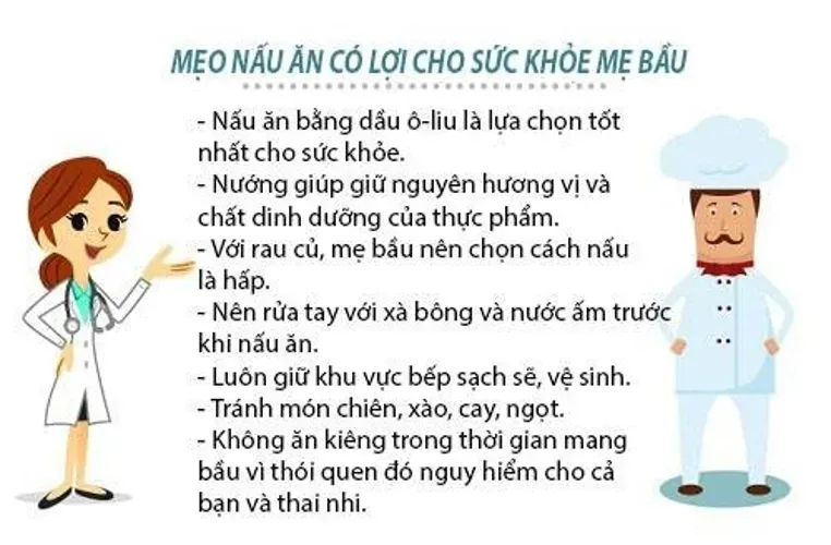 Gợi ý thực đơn bữa sáng, trưa, tối chuẩn cho mẹ bầu