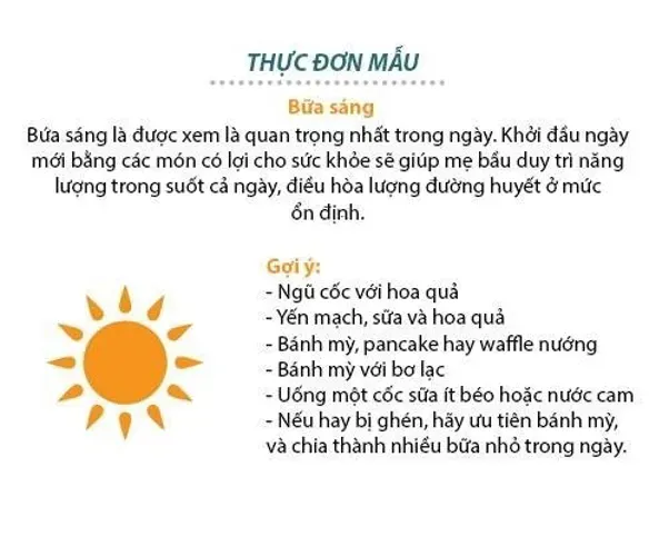 Gợi ý thực đơn bữa sáng, trưa, tối chuẩn cho mẹ bầu