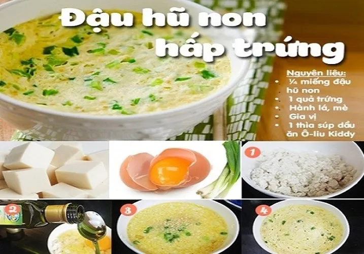 Những món ăn dặm cho bé 6 tháng tuổi với đậu hũ non, bí đỏ, cà rốt và đậu hà lan