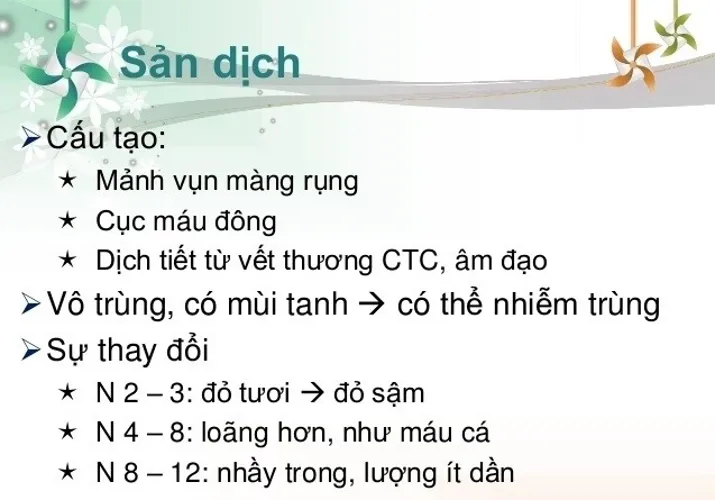 Sản dịch sau sinh và những điều mẹ cần lưu ý