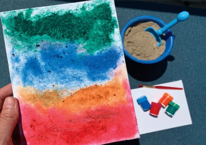trò chơi vẽ tranh cát cho bé trộn màu nổi 3d